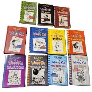 Diary of a Wimpy Kid Book Lot 11 Titles Jeff Kinney Humor Series
